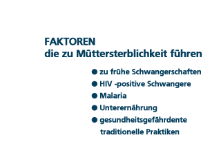 Faktoren die zur Müttersterblichkeit führen